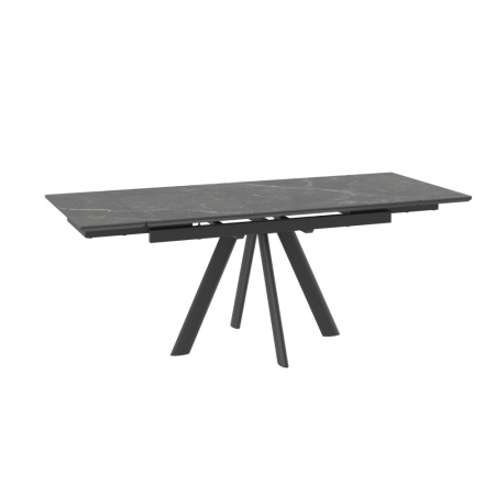 Стол JACK-140, раздвижной 140(30+30)х85, STONE BLACK ST CER/ЧЕРНЫЙ JACK 140